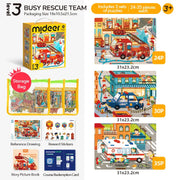 Level Up Puzzles - Level 3 Busy Community Helpers Mideer