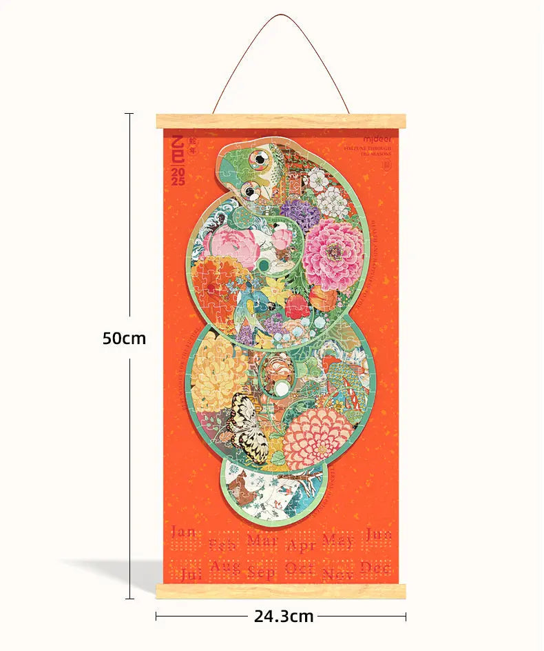 Year of Snake Puzzle Wall Calendar Mideer
