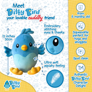 Ditty Bird Squishy Plush 12"/30cm Ditty Bird