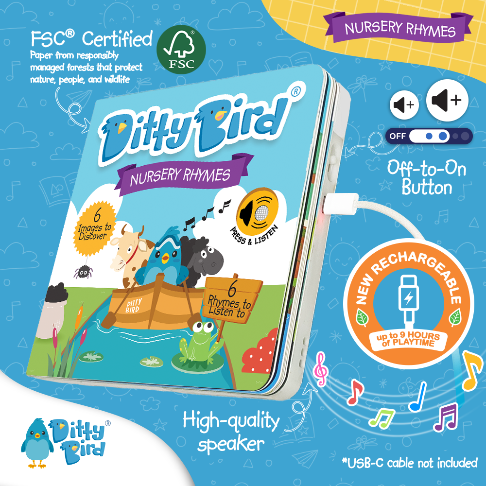 Ditty Bird Sound Book:Nursery Rhymes - Kids USB-C by Ditty Bird, alternate view