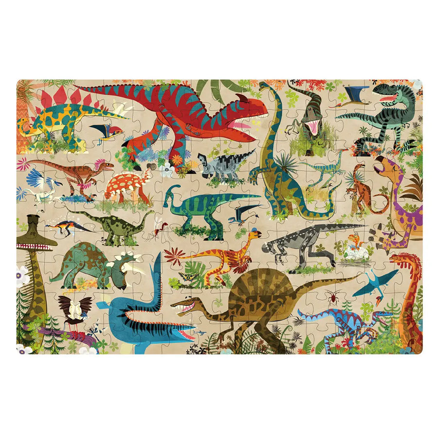 Let's Learn Puzzle: Dino Land 126P Mideer