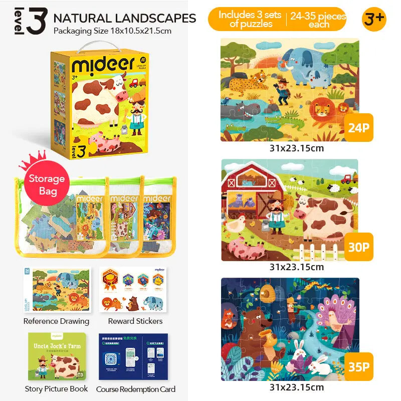 Level Up Puzzles - Level 3 Natural Scenery Mideer