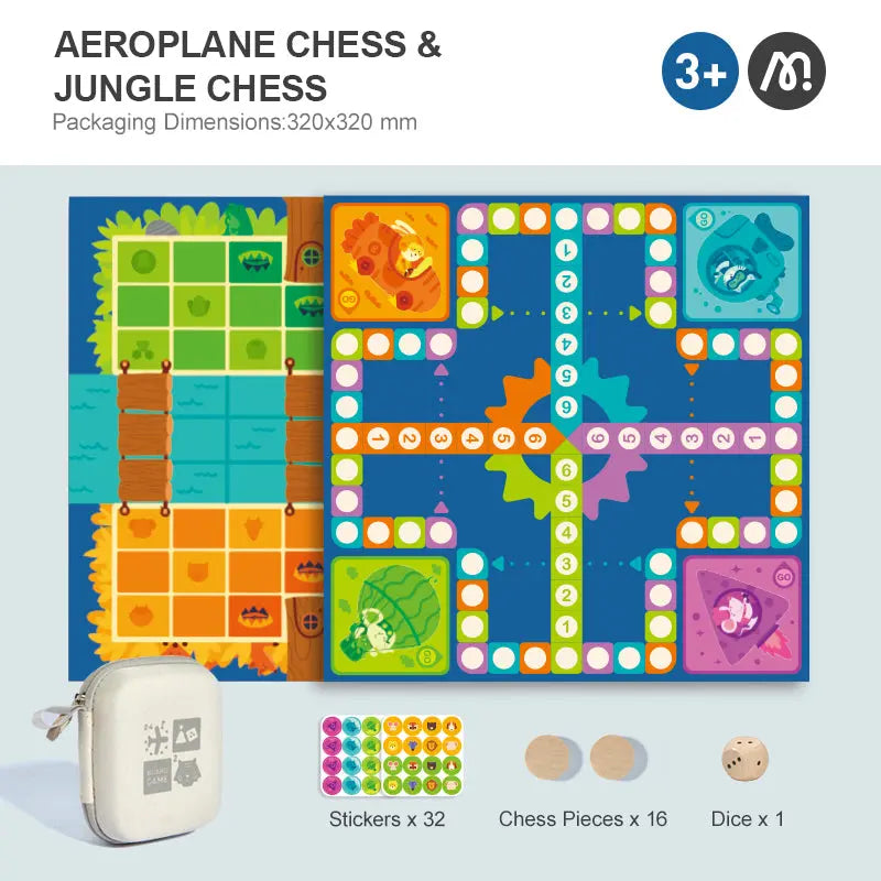2-in-1 Travel Board Game Set Mideer