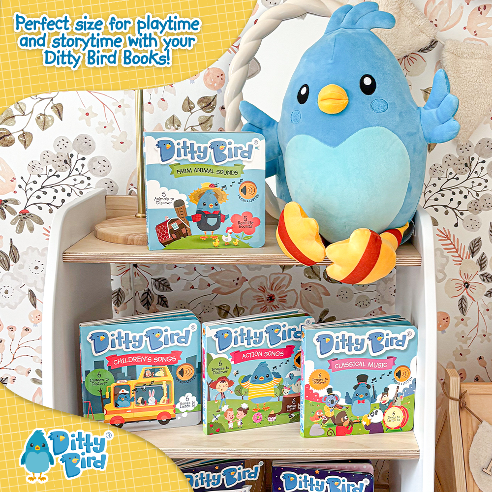 Ditty Bird Squishy Plush 12"/30cm Ditty Bird