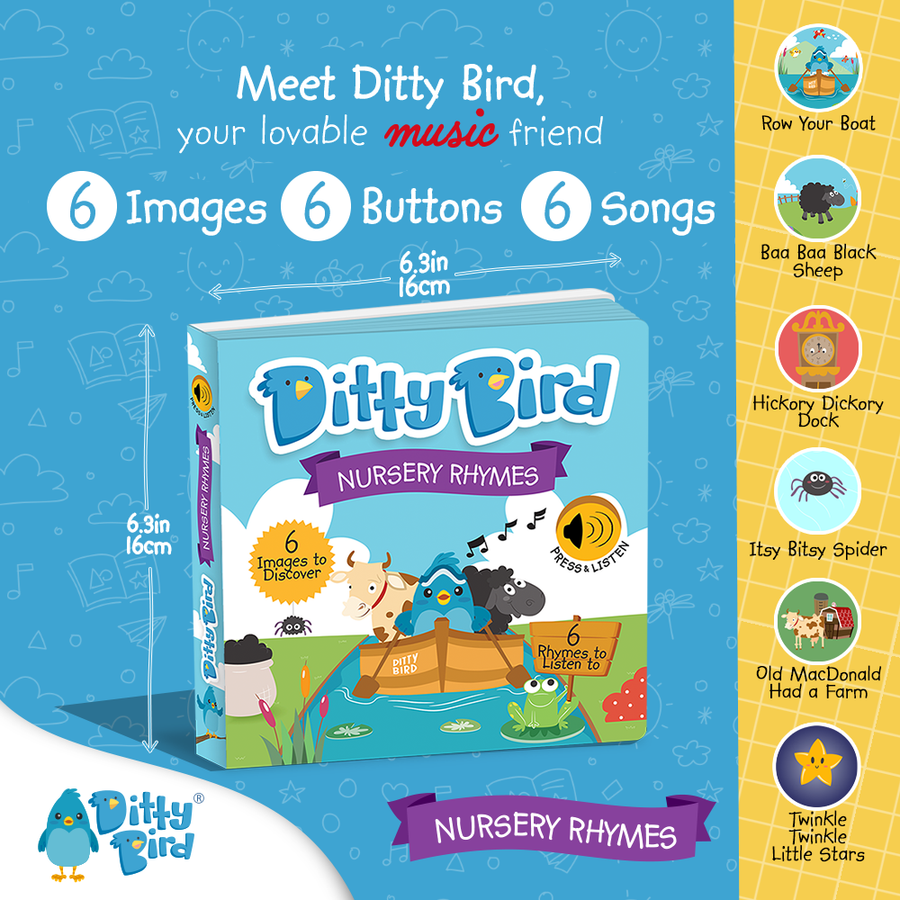 Ditty Bird Sound Book:Nursery Rhymes - Kids USB-C by Ditty Bird, alternate view