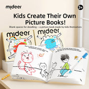 Mideer Big Dreams Inspiration Sketchbook open with guided drawing pages