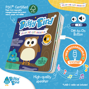 Ditty Bird First Sensory Book Montessori Cute Animals USB-C Ditty Bird