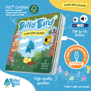 Funny Body Sounds - USB-C | Ditty Bird Baby Sound Book Ditty Bird