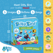 Ditty Bird Book:Animal songs - Baby Shark- BESTSELLER- USB-C Ditty Bird