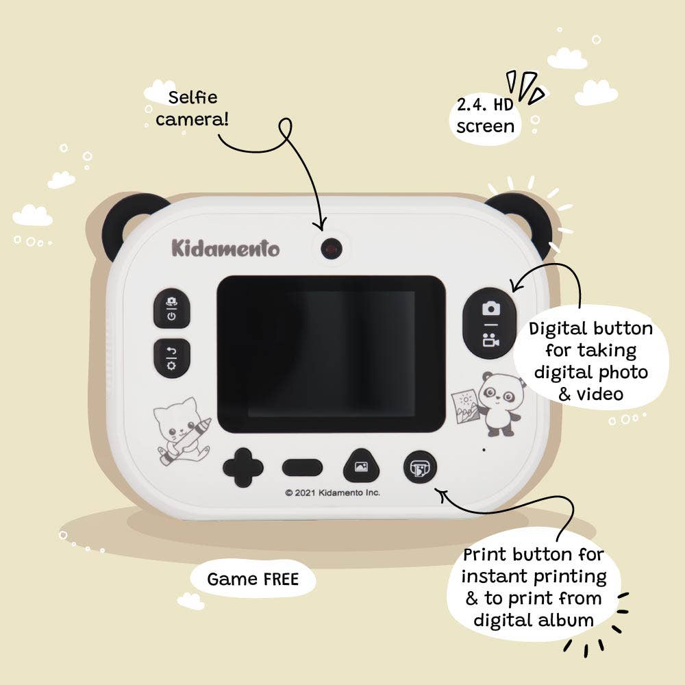 Panda Print Camera kiimento