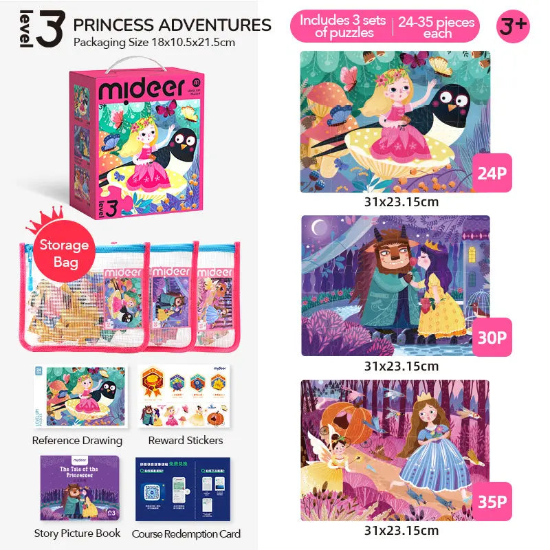Level Up Puzzles - Level 3 Princesses Mideer
