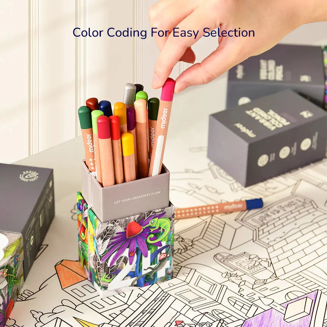 Vibrant Colored Pencil 24 Colors Mideer