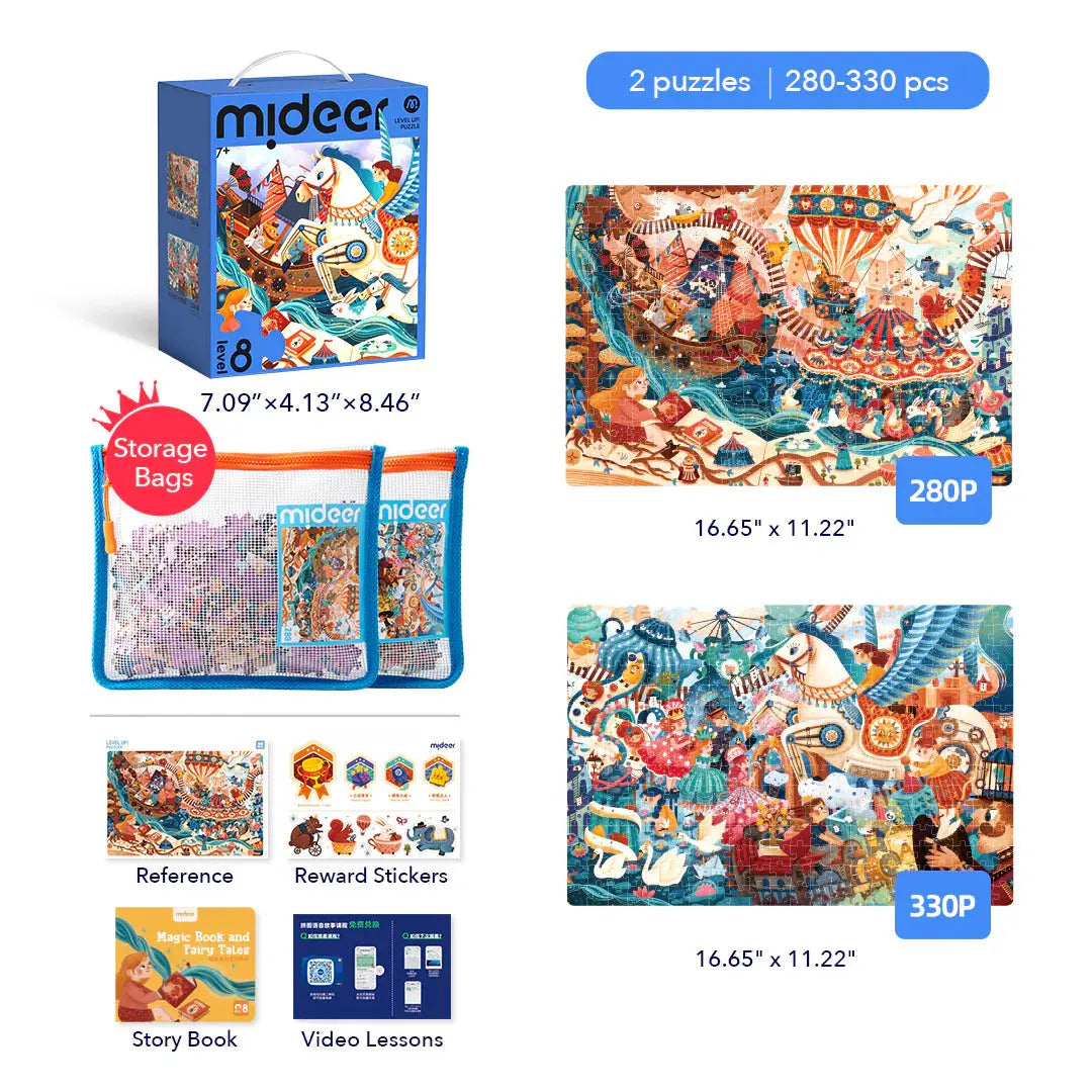 Level Up Puzzles - Level 8 Magic Book And Fairy Tales Mideer