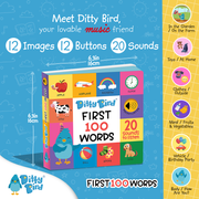 First 100 Words | Ditty Bird Book-Award Family Choice USB-C Ditty Bird