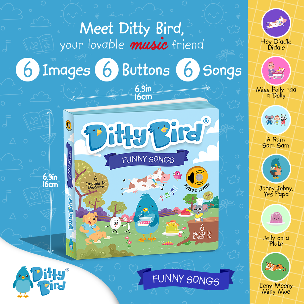 Ditty Bird Sound Book- BESTSELLER - Funny Songs USB-C Ditty Bird