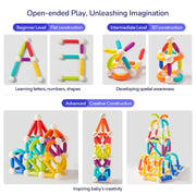 Rainbow Magnetic Building Stick 100P Mideer