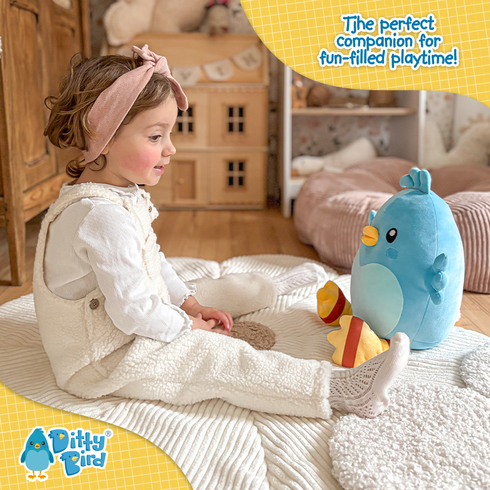 Ditty Bird Squishy Plush 12"/30cm Ditty Bird