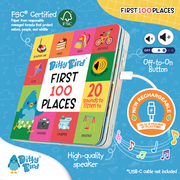 Ditty Bird Sound Vocabulary Book: First 100 Places USB-C Ditty Bird