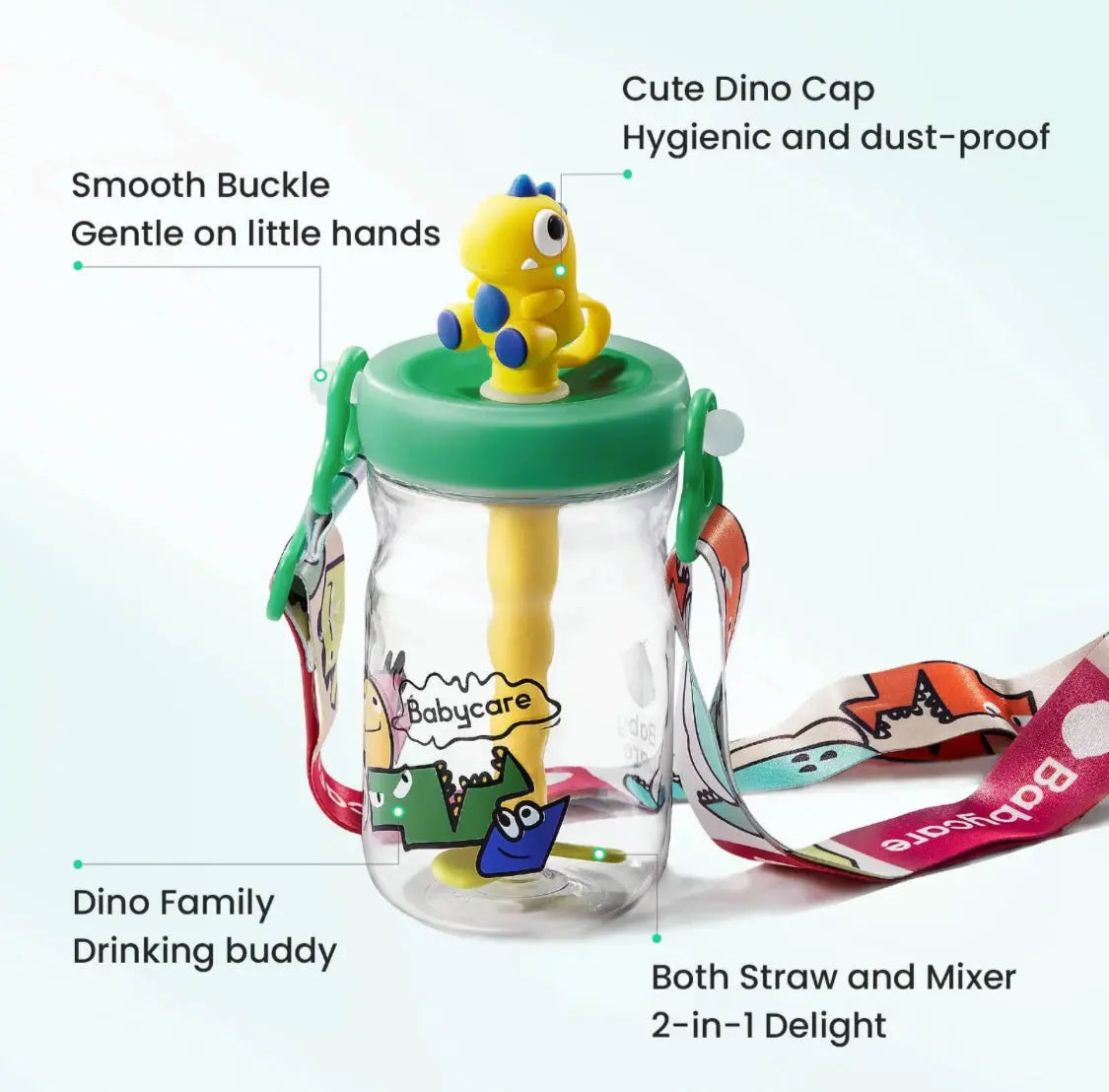T-Rex Cold Brew Straw Cup 500ml Bc Babycare