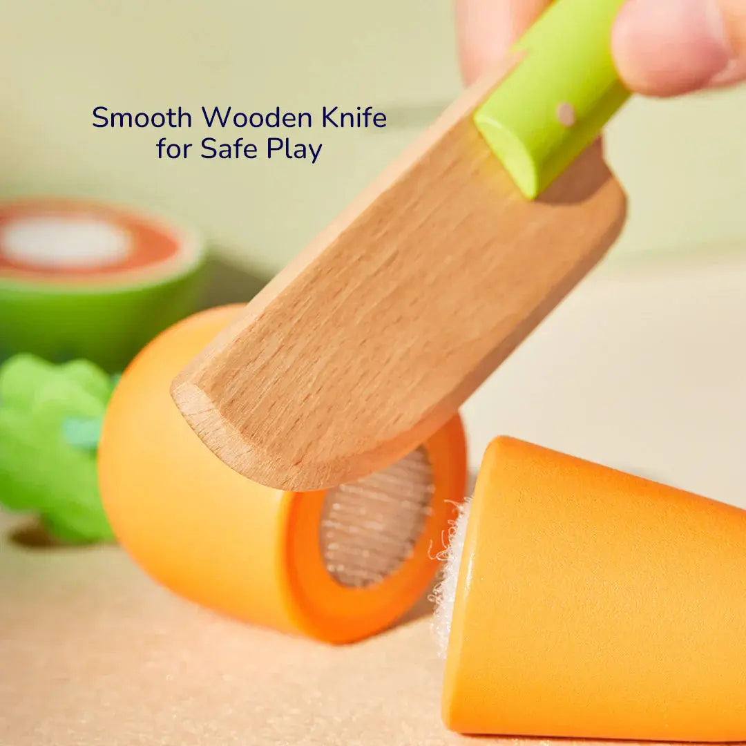 Wooden Food Chopping Set - Delicious Fruit and Vegetable Mideer