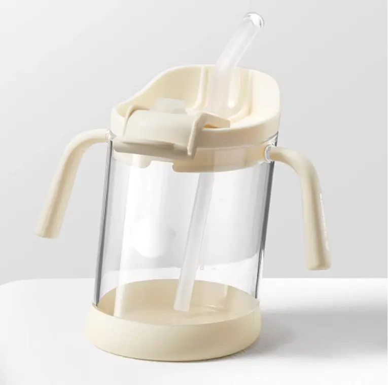 Slanted Straw Training Cup - Beige Bc Babycare