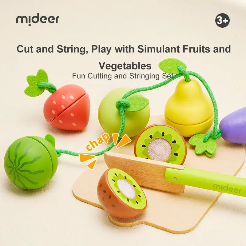 Wooden Food Chopping Set - Delicious Fruit and Vegetable Mideer