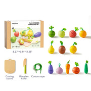 Wooden Food Chopping Set - Delicious Fruit and Vegetable Mideer