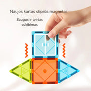 Colorful Magnetic Tiles - Little Architect 36 pcs Mideer