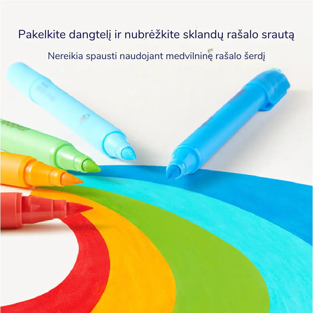 Acrylic Markers - Ultra-Soft Nib 6 Colors Mideer