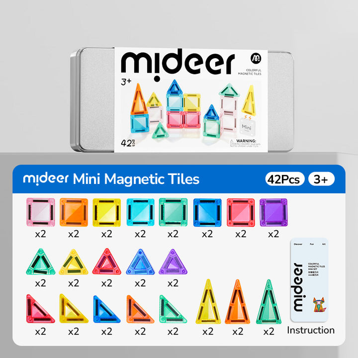Mideer Magnetic Mini Tiles - 42 Pieces product image