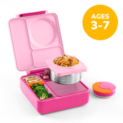OmieBox Insulated Bento Lunch Box with Thermos – 8.5 oz in Pixie Pink