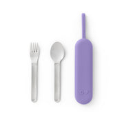 OmieBox UP Pod & Stainless Steel Utensil Set in Purple