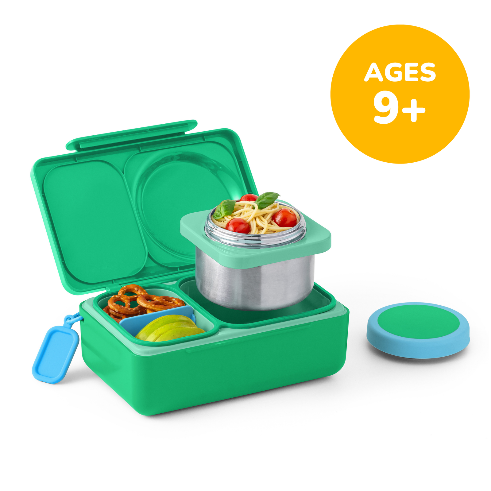 OmieBox UP Insulated Bento Lunch Box with Thermos – 12 oz in New Jade Green