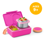 OmieBox UP Insulated Bento Lunch Box with Thermos – 12 oz in New Pop Pink