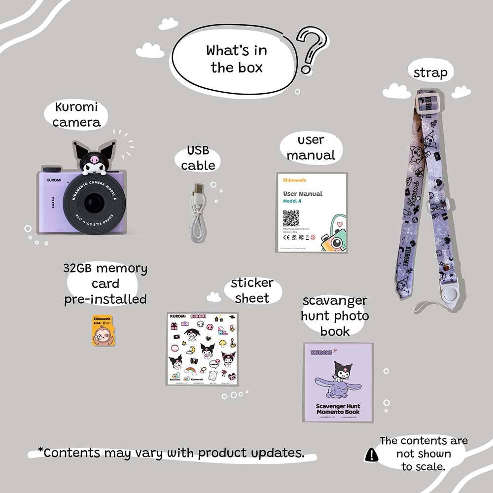 Sanrio Kuromi Mini Camera kiimento