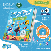 Ditty Bird Book:Animal songs - Baby Shark- BESTSELLER- USB-C Ditty Bird