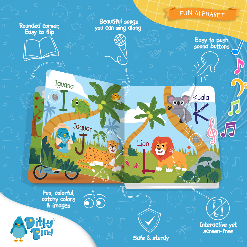 Fun Alphabet | ABC Song | Ditty Bird Baby Sound Book USB-C Ditty Bird