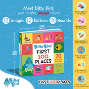 Ditty Bird Sound Vocabulary Book: First 100 Places USB-C Ditty Bird