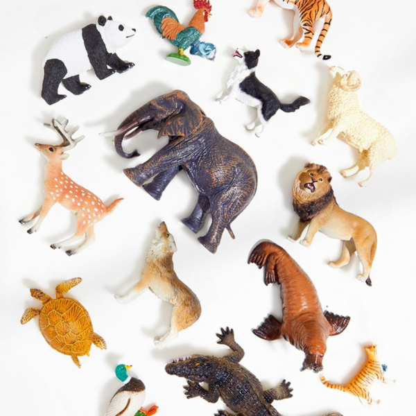 Mideer Farm Animal Figures set showing the 11 included animals