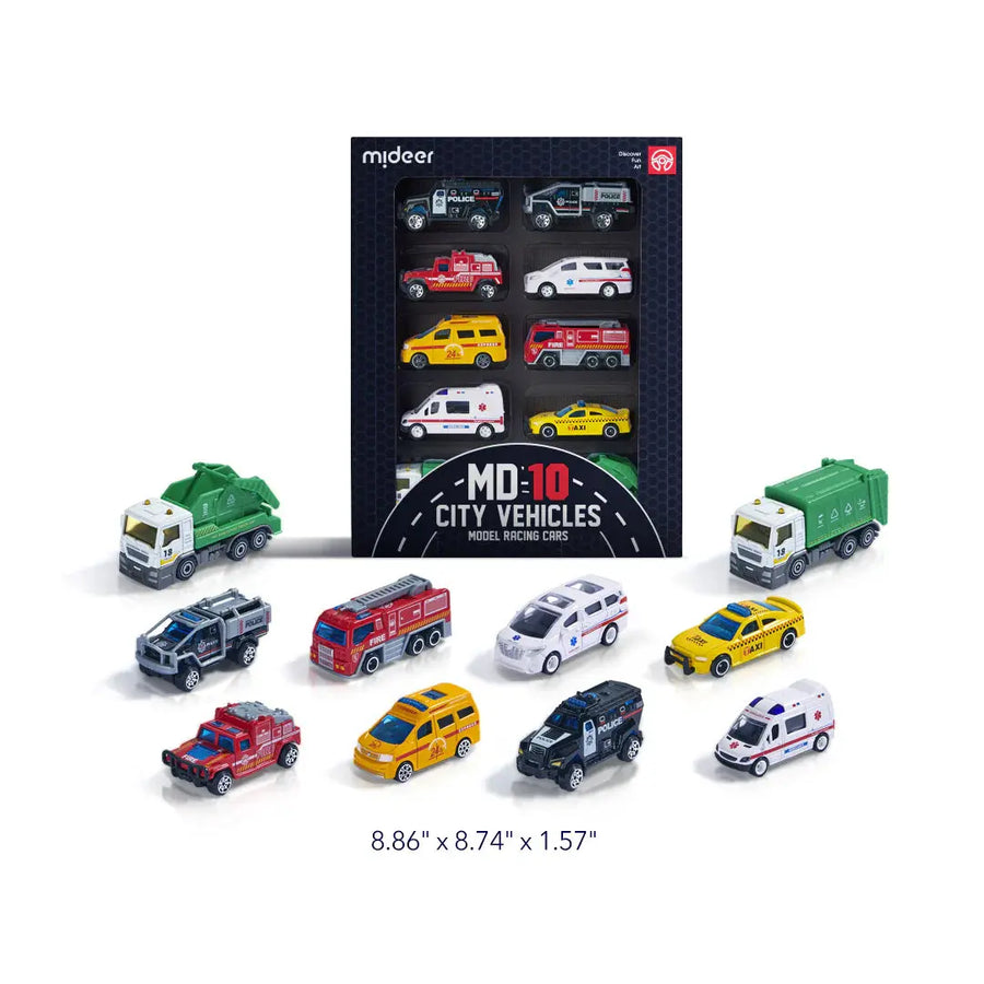 Alloy Racing Cars: City Vehicles 10P Mideer