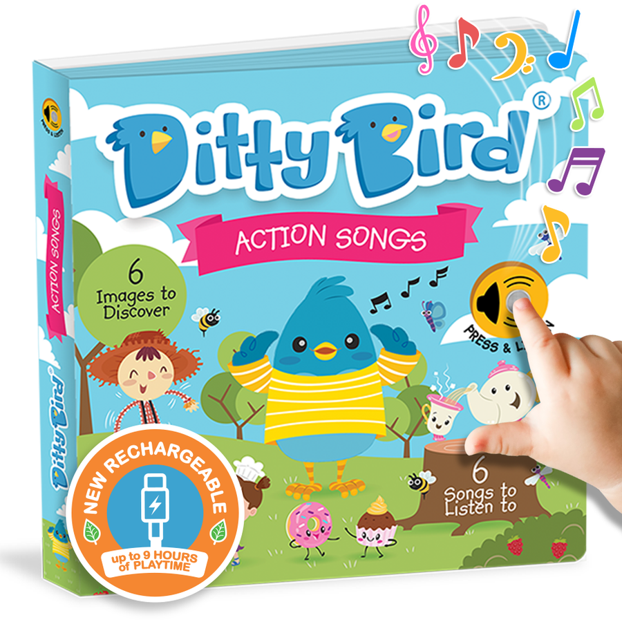 Ditty Bird Sound Book  Motor Skills: Action songs USB-C Ditty Bird
