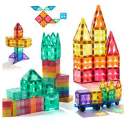 Creative Pack 100pcs Rainbow Magnetic Tiles Mideer