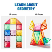Creative Pack 100pcs Rainbow Magnetic Tiles Mideer