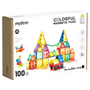 Creative Pack 100pcs Rainbow Magnetic Tiles Mideer