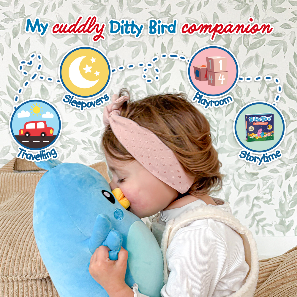 Ditty Bird Squishy Plush 12"/30cm Ditty Bird