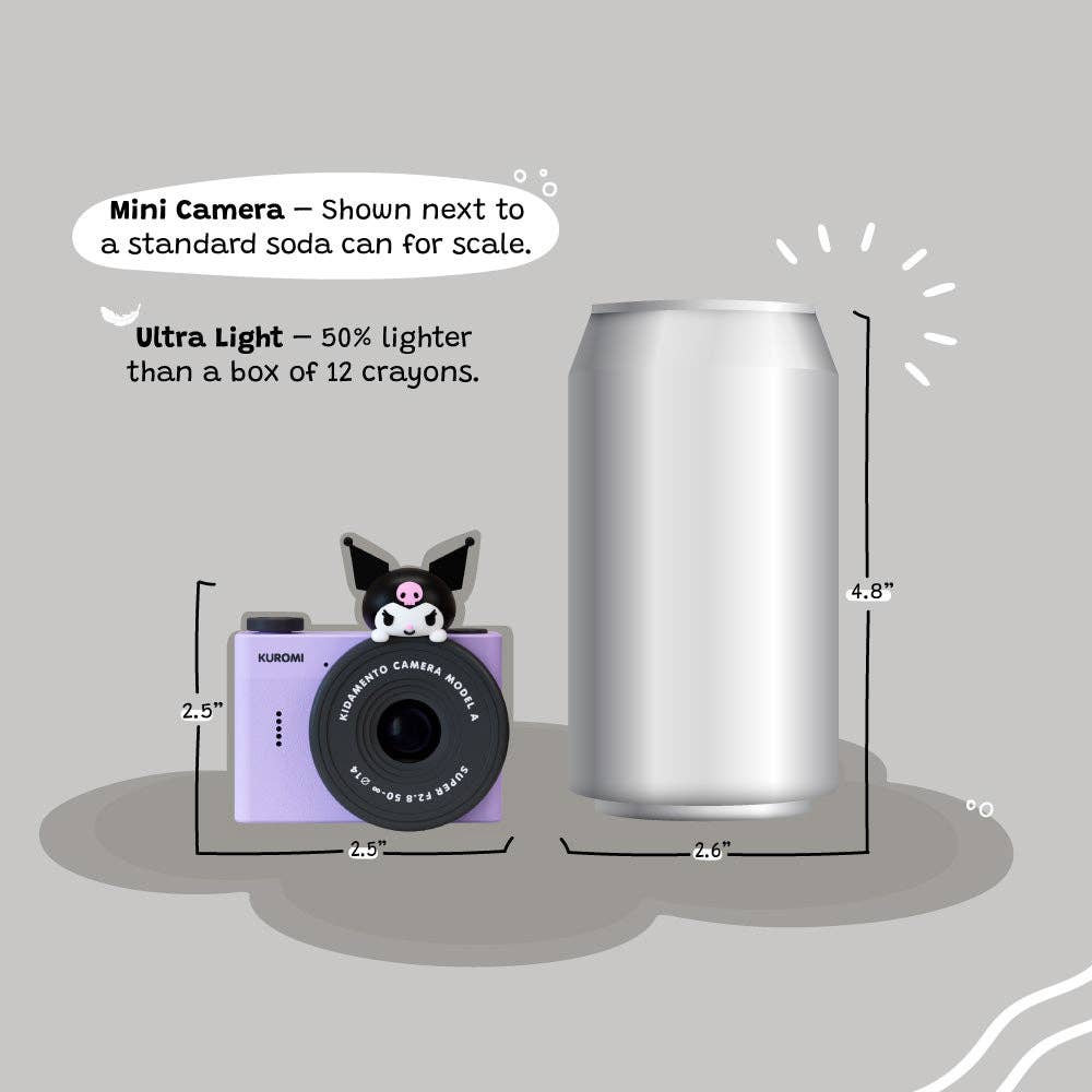 Sanrio Kuromi Mini Camera kiimento