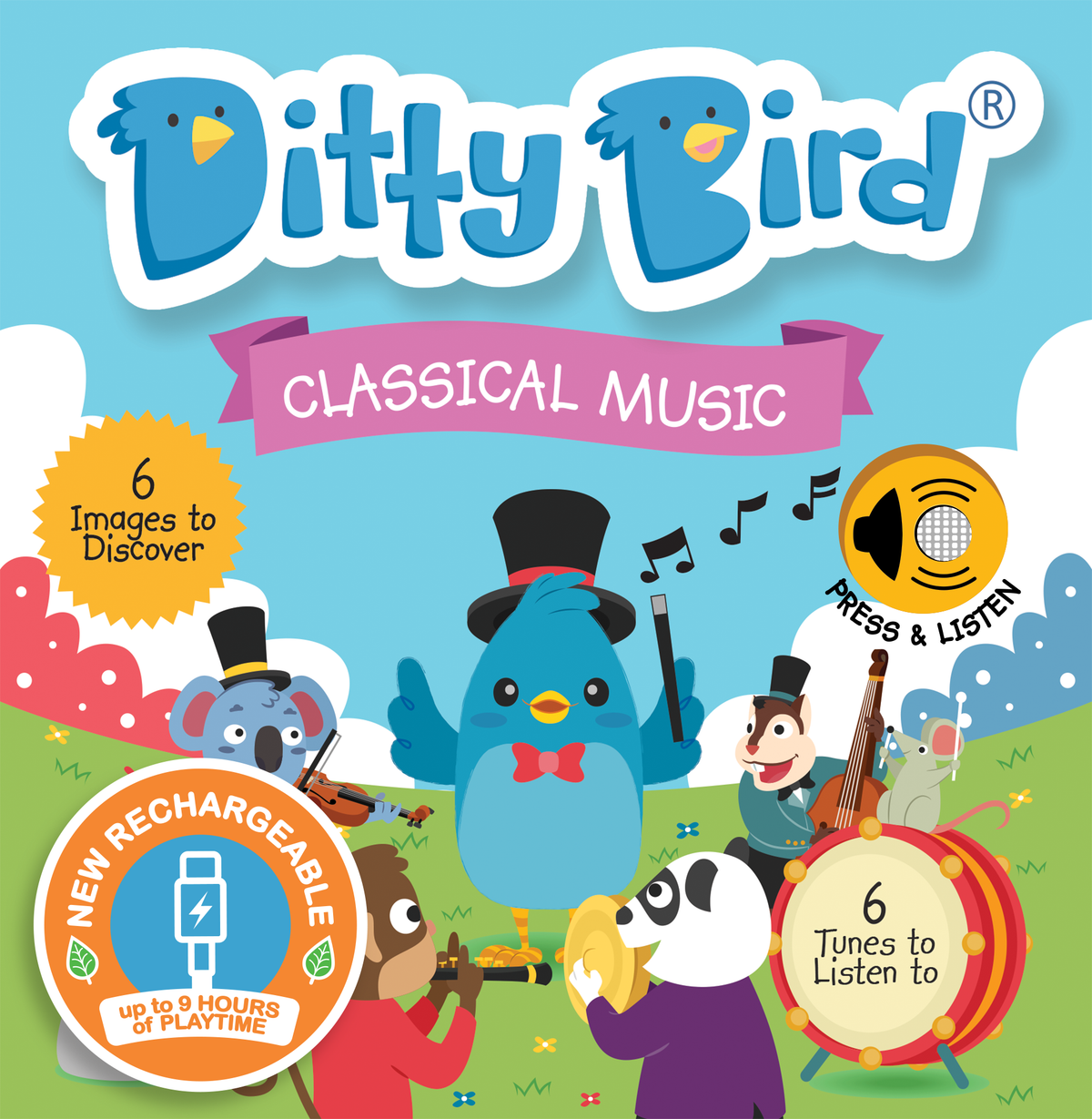 Ditty Bird Classical Music Mozart-Beethoven USB-C Ditty Bird