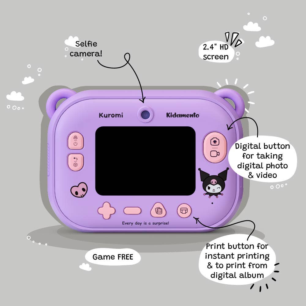 Sanrio Kuromi Print Camera kiimento