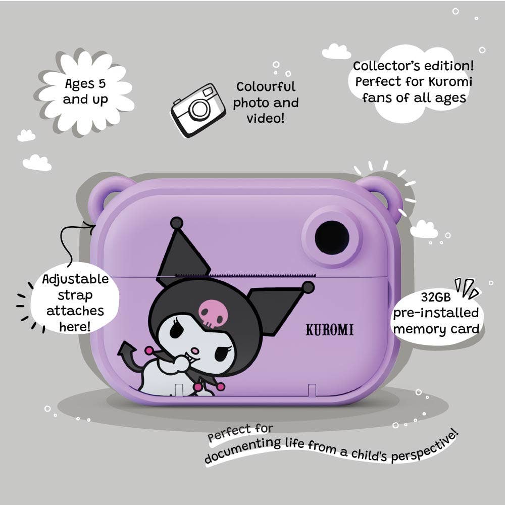 Sanrio Kuromi Print Camera kiimento