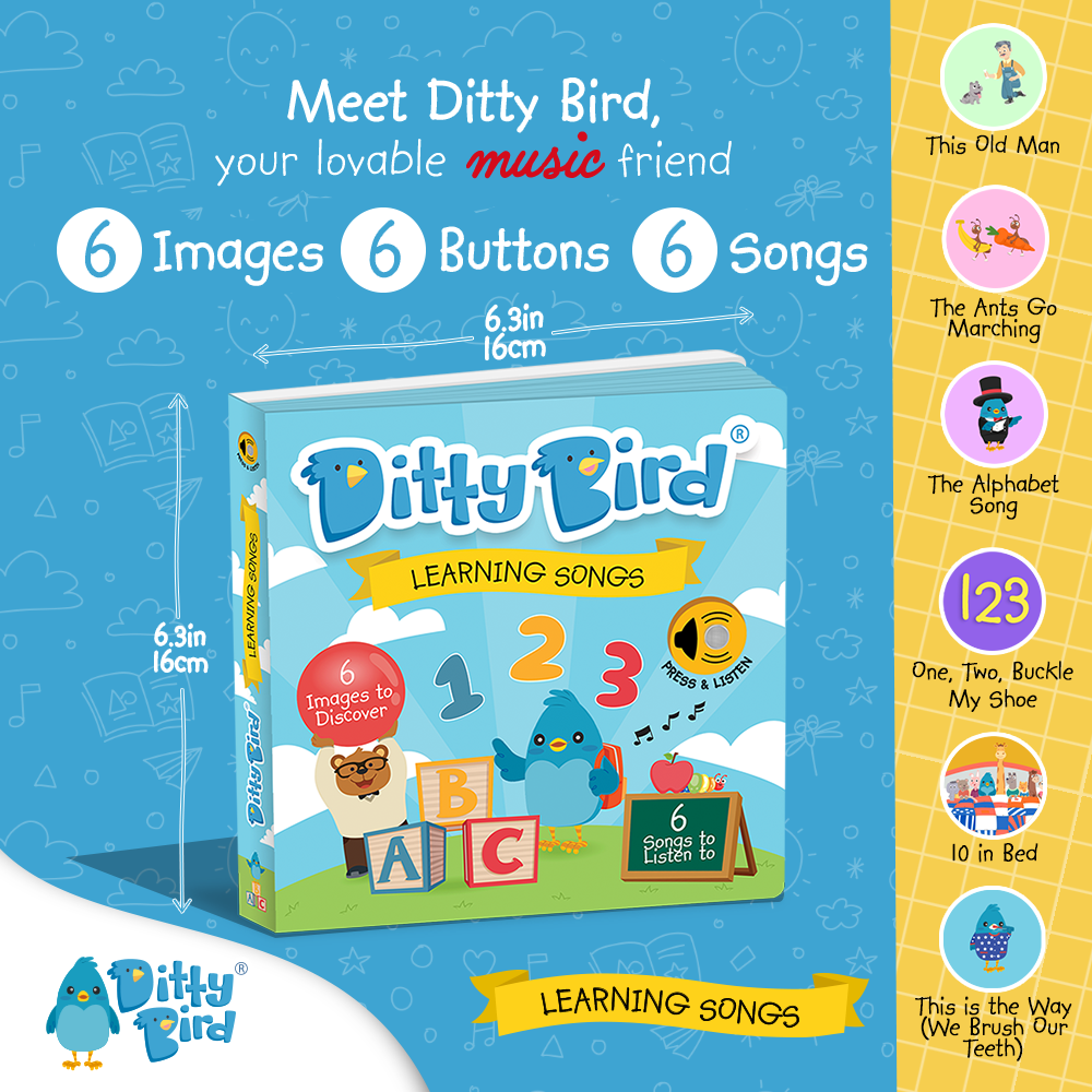 Ditty Bird Baby Sound Book: ABC Learning BESTSELLER USB-C Ditty Bird